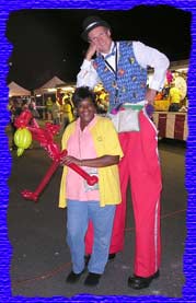 stilt walking carnival fairs mark dolson puppet shows magic magicians